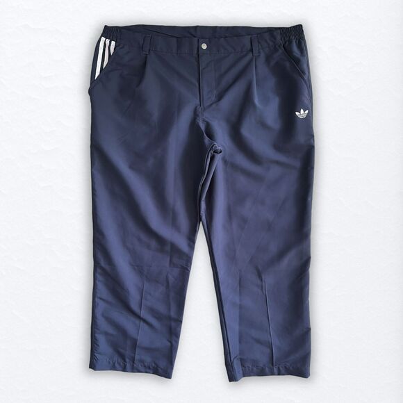 ADIDAS Nora Track Pants Shadow Navy White Skater Chino Slacks Unisex Size 2XL - Picture 1 of 14